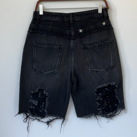 GIVENCHY Women Distressed Denim Shorts in Black size US 6 - Picture 7 of 8